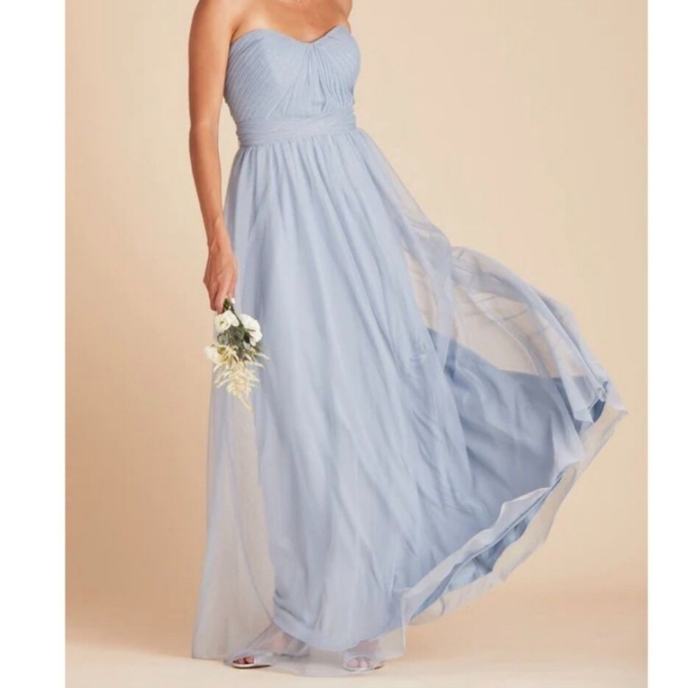 NWT Birdy Grey Christina Convertible Tulle Dusty Blue Dress; Size XS